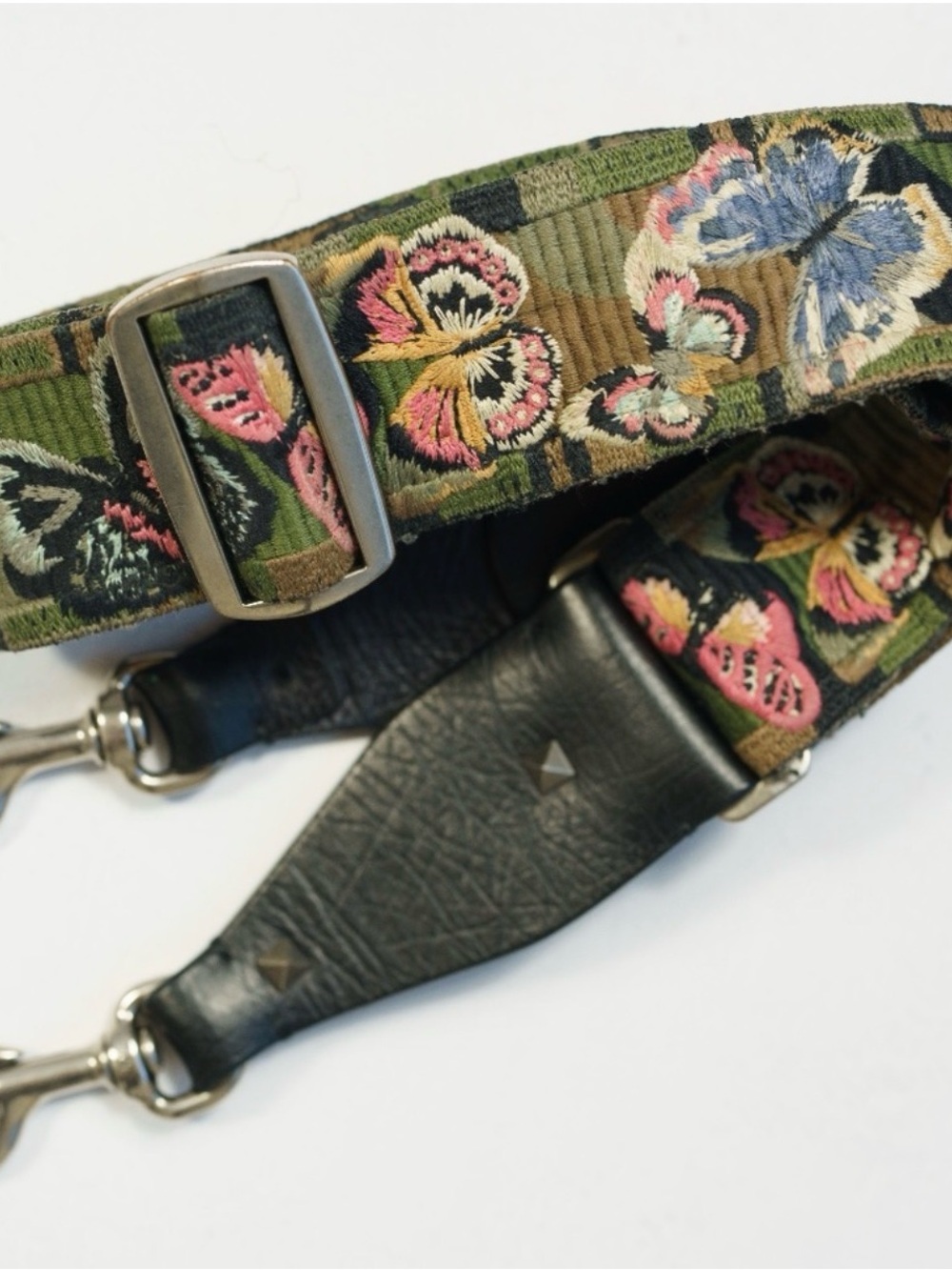 VALENTINO | Guitar Strap - Camo Butterfly rockstud